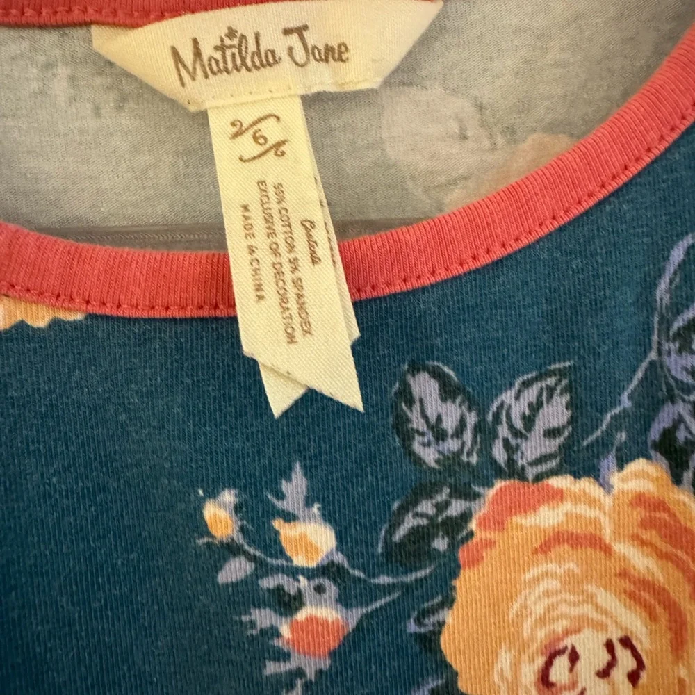 Matilda Jane Blue Floral Kids Dress sz 6 - Picture 4 of 9